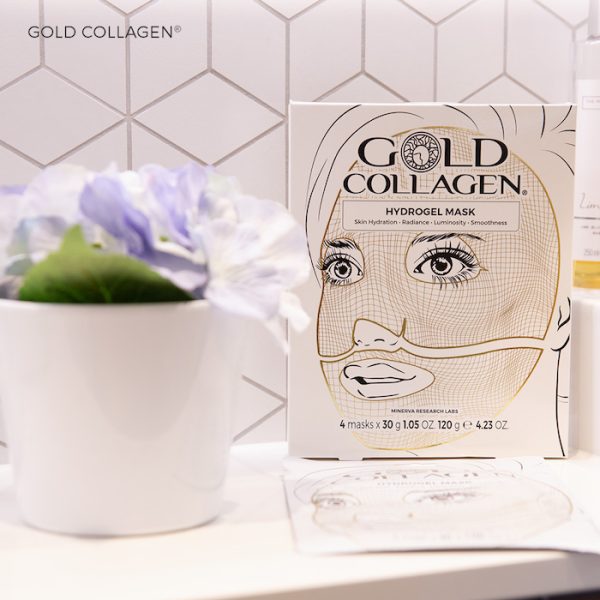Gold Collagen hidrogelio veido kaukės